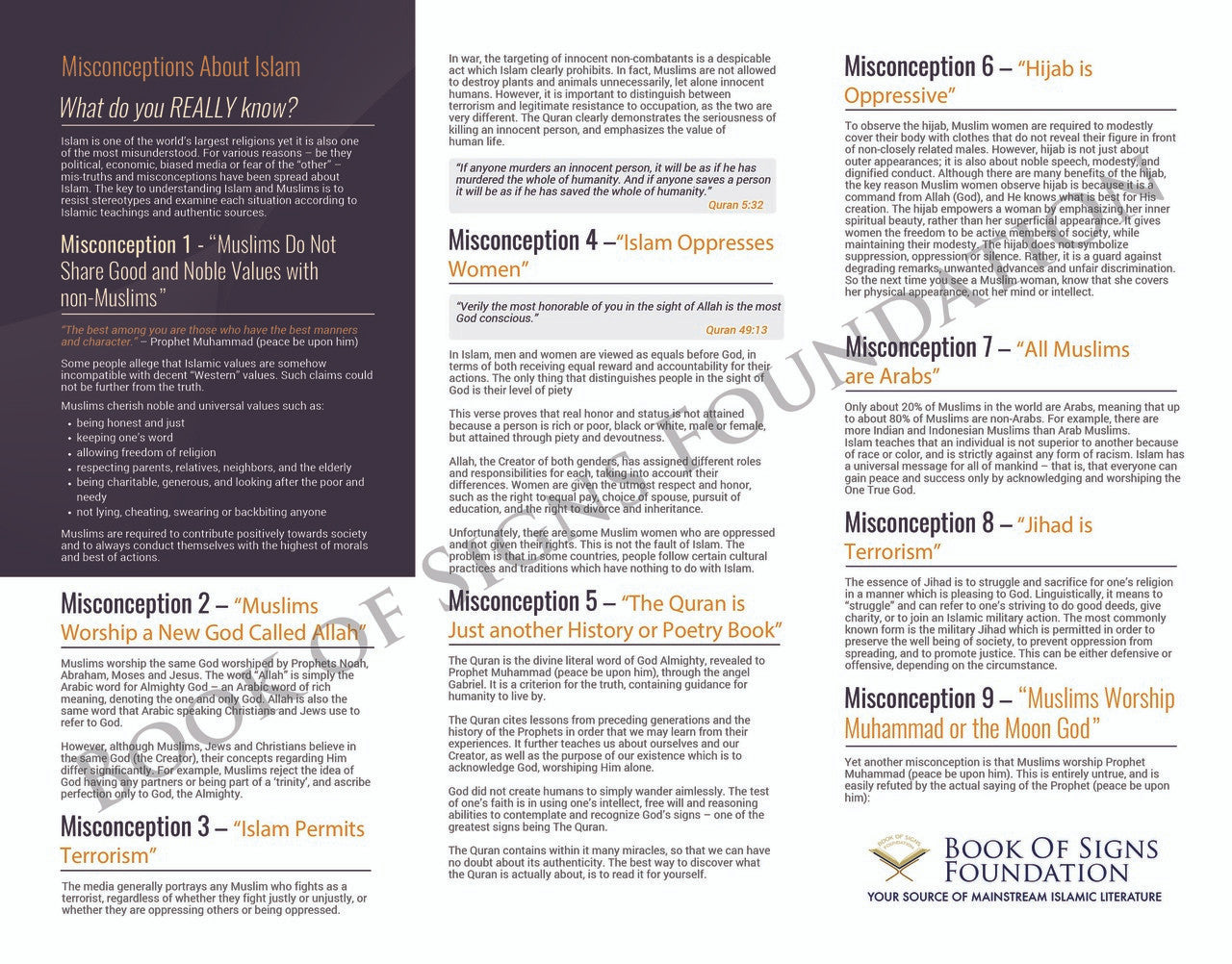 Misconceptions About Islam